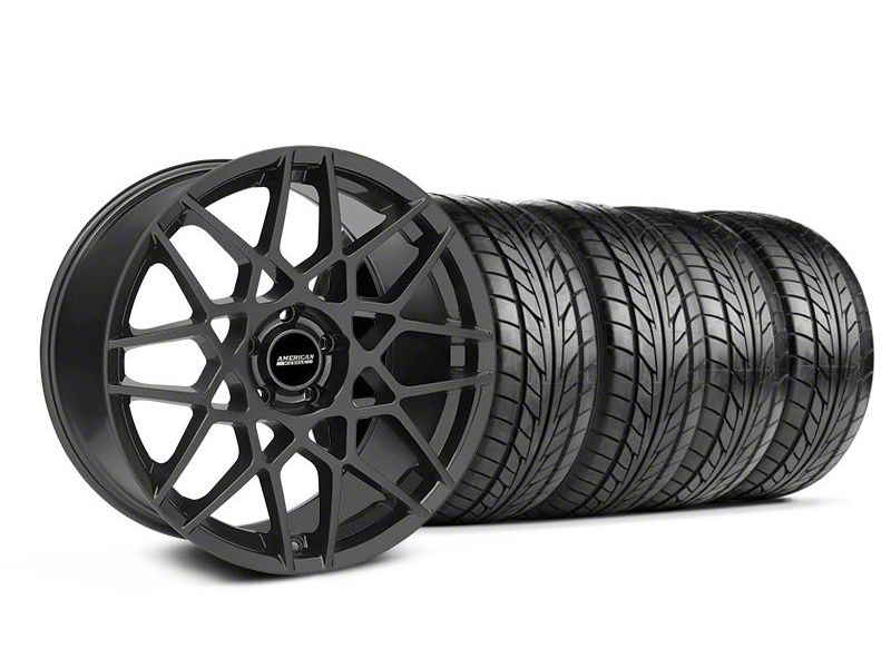 Charcoal 2013 GT500 Style Wheel & NITTO Tire Kit - 18x9 (05-14 All)