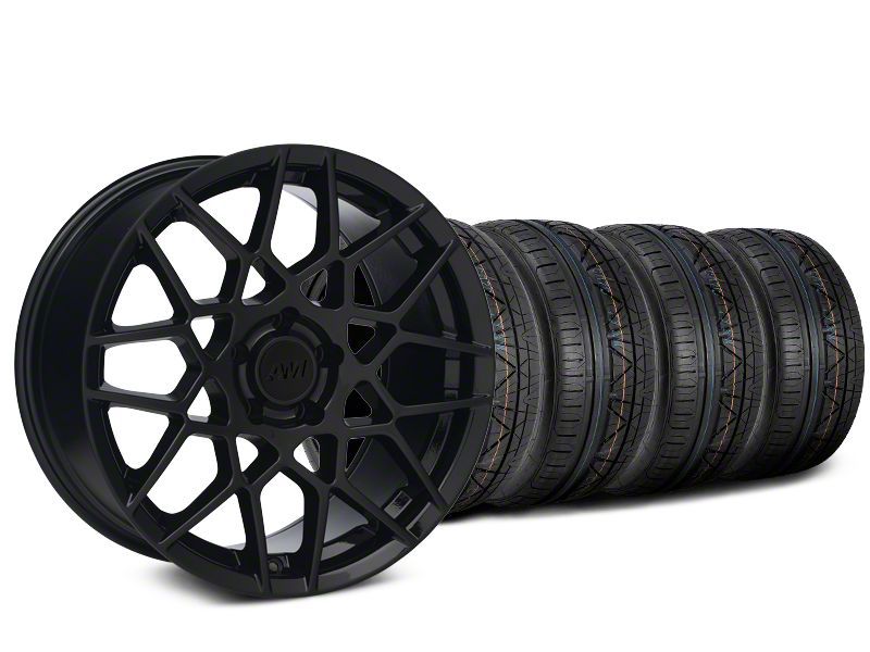 Gloss Black 2013 GT500 Style Wheel & NITTO INVO Tire Kit - 18x9 (05-14 All)