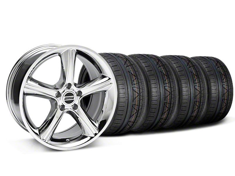 Chrome 2010 GT Premium Mustang Wheel & NITTO INVO Tire Kit - 18x9 (05-14)