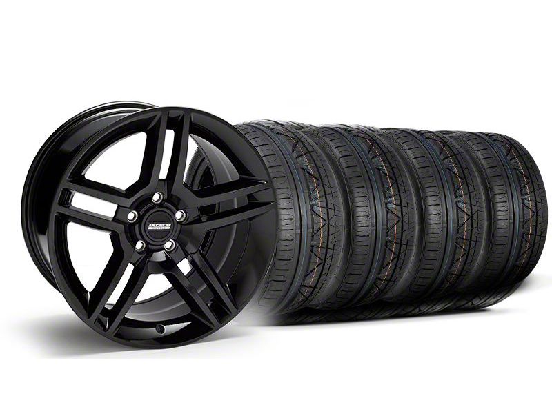Black 2010 GT500 Mustang Wheel & NITTO INVO Tire Kit - 18x9 (05-14 All)