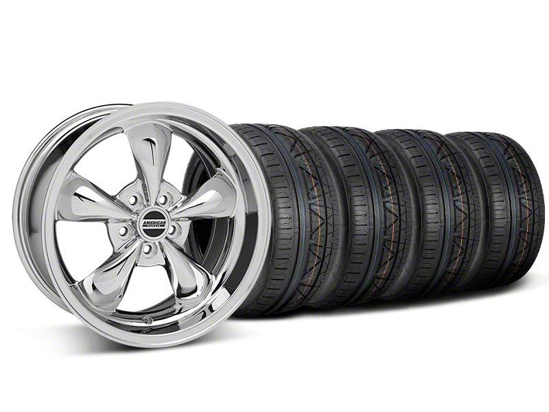 Chrome Bullitt Mustang Wheel & NITTO INVO Tire Kit - 18x9 (05-14 All, Excluding GT500)