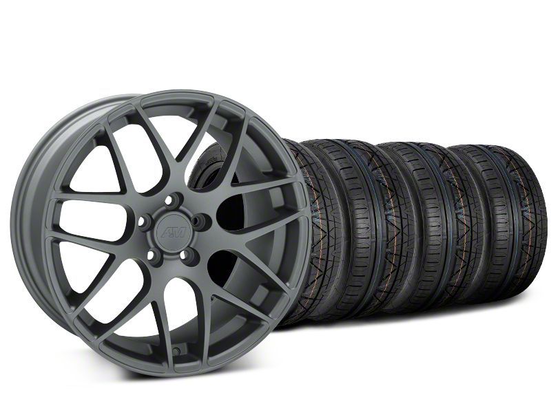 Charcoal AMR Wheel & NITTO INVO Tire Kit - 18x9 (05-14 All)