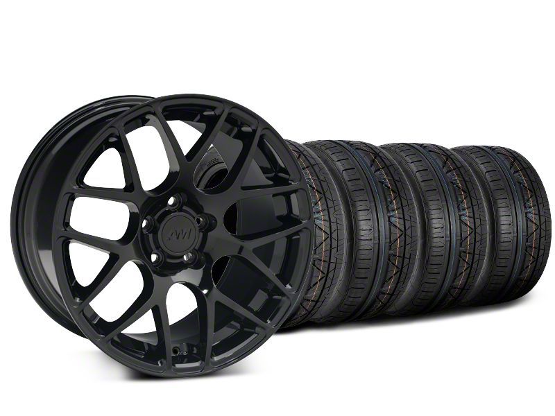 Black AMR Style Wheel & NITTO INVO Tire Kit - 18x9 (05-14 All)