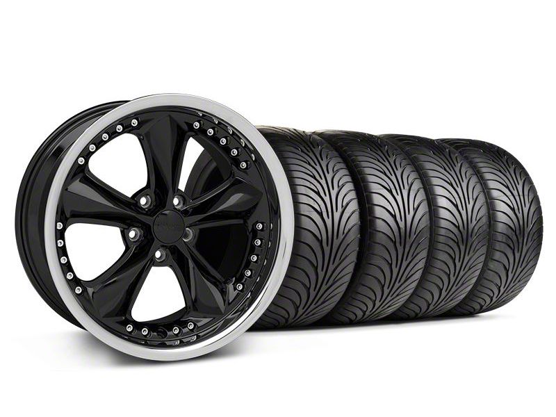 Black Foose Nitrous Wheel & Sumitomo Tire Kit - 18x9 (05-14 GT, V6)