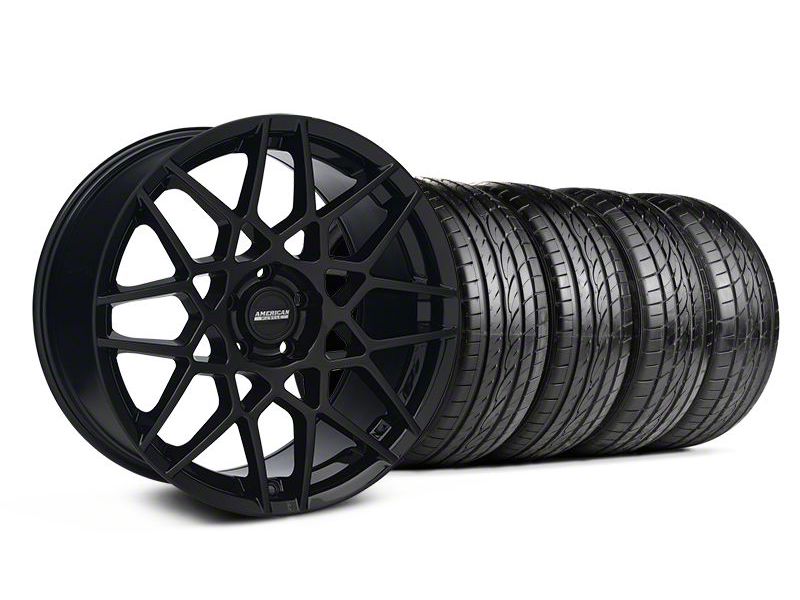 Gloss Black 2013 GT500 Style Wheel & Sumitomo Tire Kit - 19x8.5 (05-14 GT, V6)
