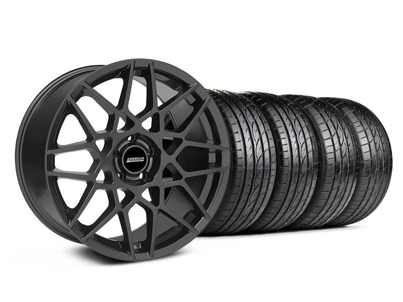 Charcoal 2013 GT500 Style Wheel & Sumitomo Tire Kit - 19x8.5 (05-14 GT, V6)