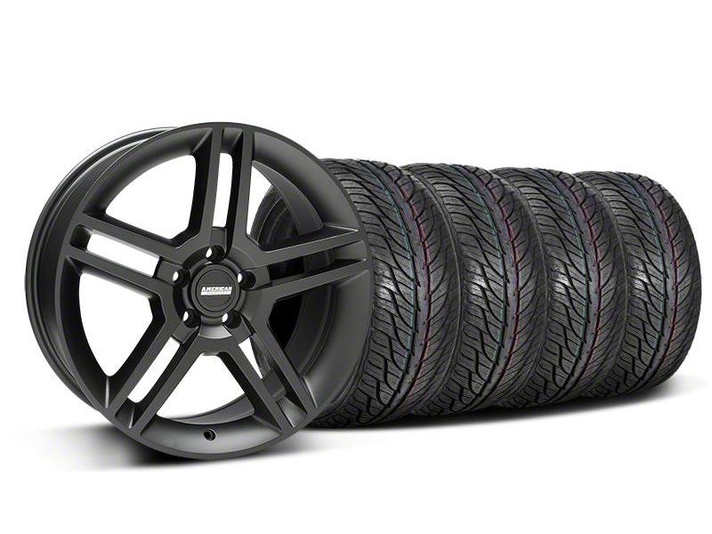 Matte Black 2010 Style GT500 Wheel & General Tire Kit - 19x8.5 (05-14 All)