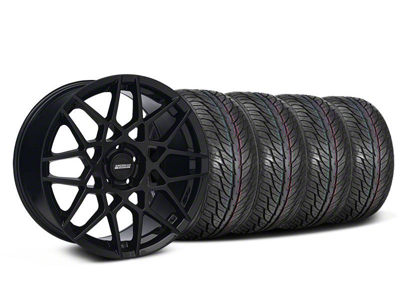Gloss Black 2013 GT500 Style Wheel & General Tire Kit - 19x8.5 (05-14 GT, V6)