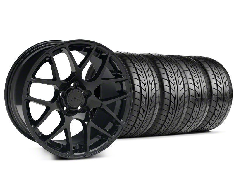 Black AMR Wheel & NITTO Tire Kit - 20x8.5 (05-14 All)