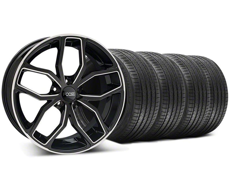 Black Machined Foose Outcast Wheel & Sumitomo Tire Kit - 20x8.5 (05-14)