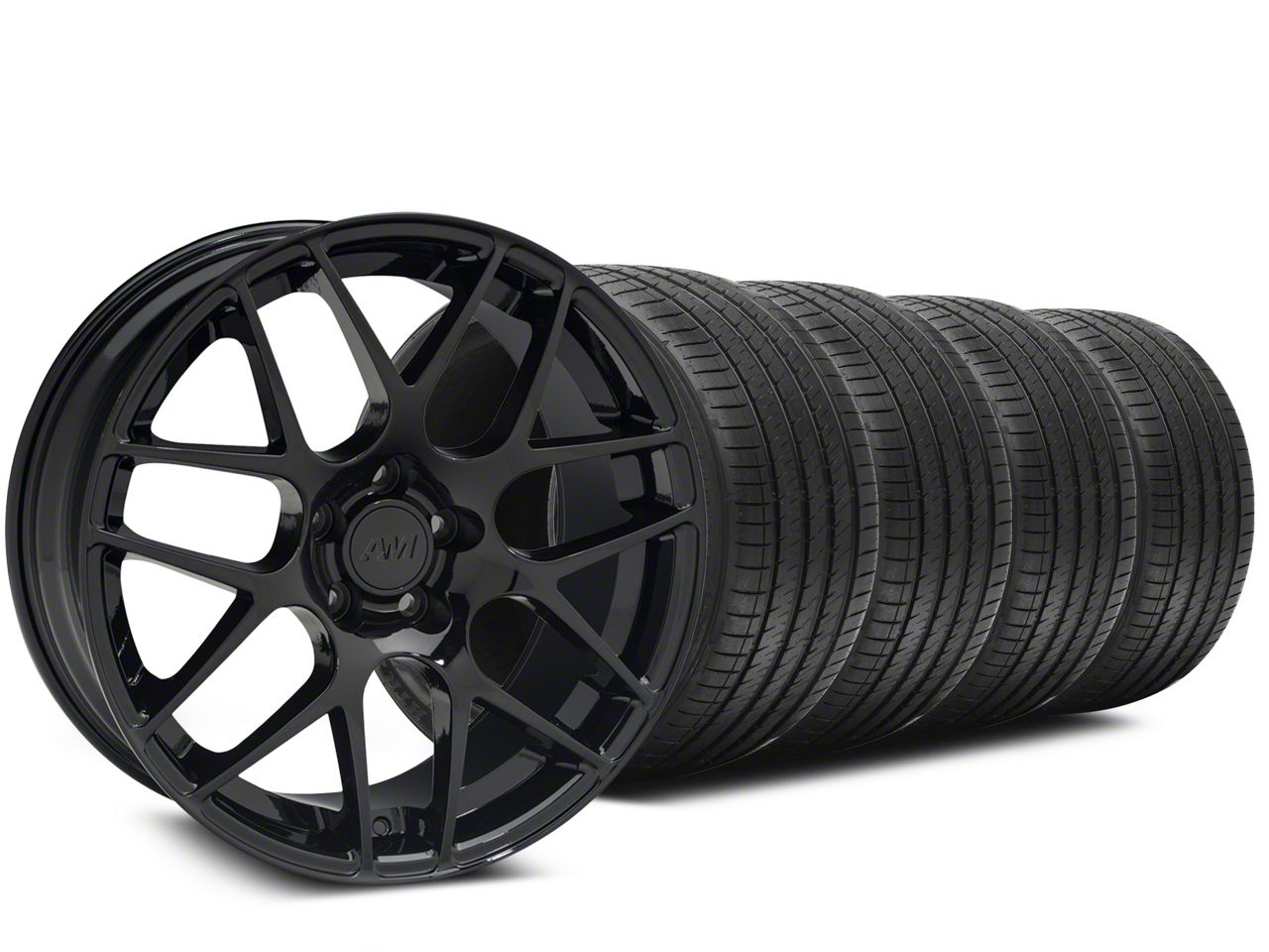 Black AMR Wheel & Sumitomo Tire Kit - 20x8.5 (05-14 All)