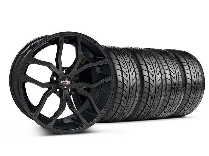 Matte Black Foose Outcast Wheel & NITTO Tire Kit - 20x8.5 (05-14)