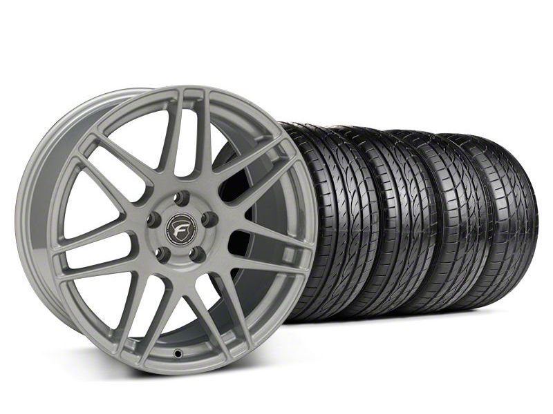 Silver Forgestar F14 Monoblock Wheel & Sumitomo Tire Kit - 19x9 (05-14 All)