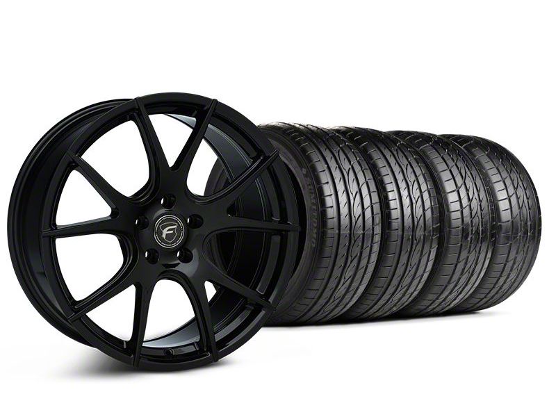 Piano Black Forgestar CF5V Monoblock Wheel & Sumitomo Tire Kit - 19x9 (05-14 All)