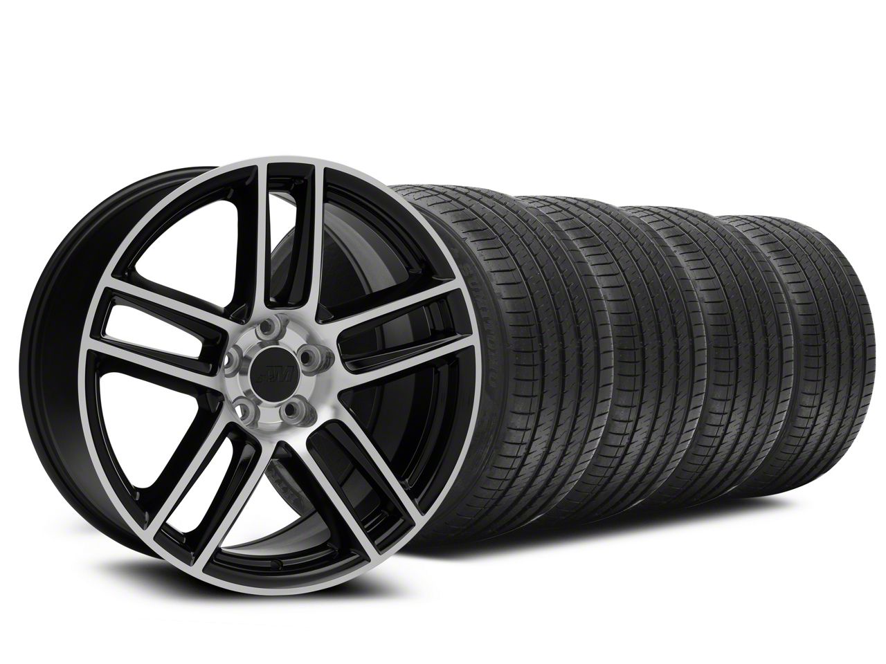 Black Machined Boss Laguna Style Wheel & Sumitomo Tire Kit - 19x9 (05-14 All)