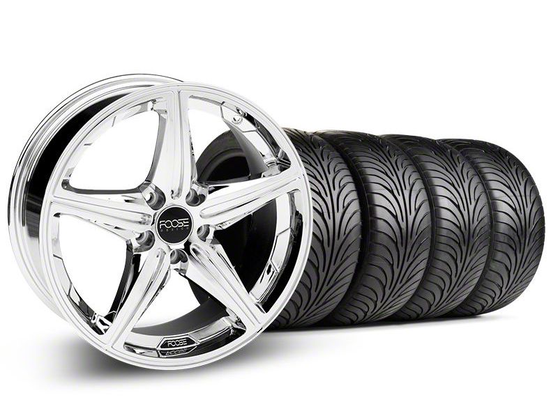 Staggered Chrome Foose Speed Wheel & Sumitomo Tire Kit - 18x8/9.5 (05-14 All, Excluding GT500)