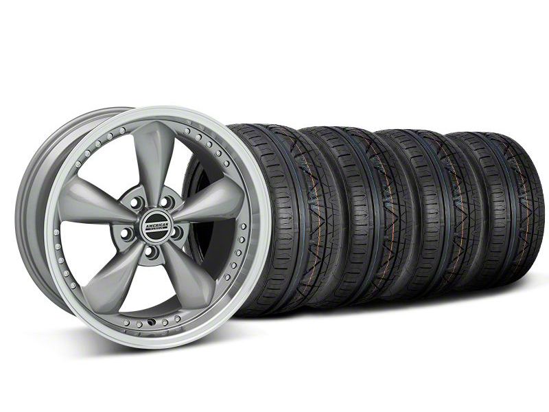 Staggered Anthracite Bullitt Motorsport Wheel & NITTO INVO Tire Kit - 18x9/10 (05-14 GT, V6)