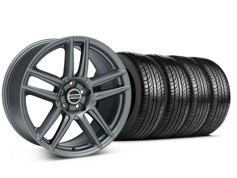 Staggered Charcoal Boss Laguna Style Wheel & Pirelli Tire Kit - 19x9/10 (05-14 All)
