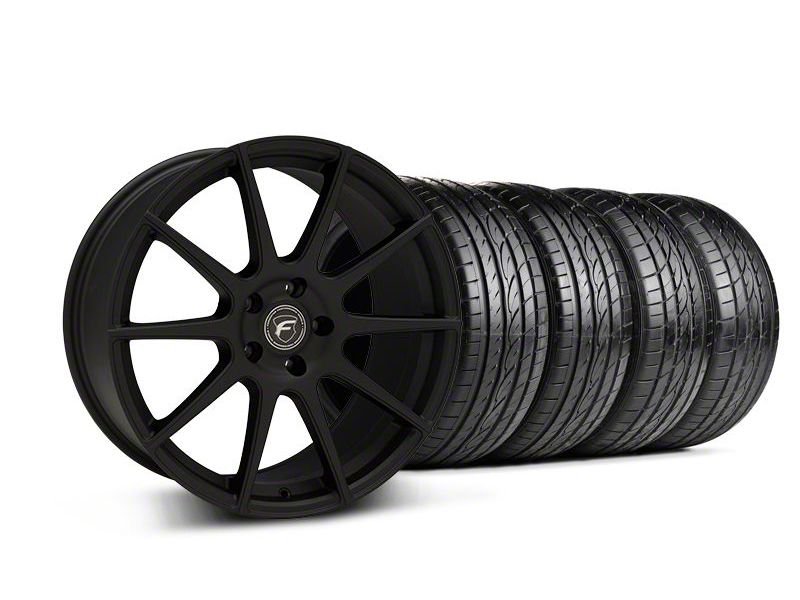 Staggered Textured Black Forgestar CF10 Monoblock Wheel & Sumitomo Tire Kit - 19x9/10 (05-14 All)