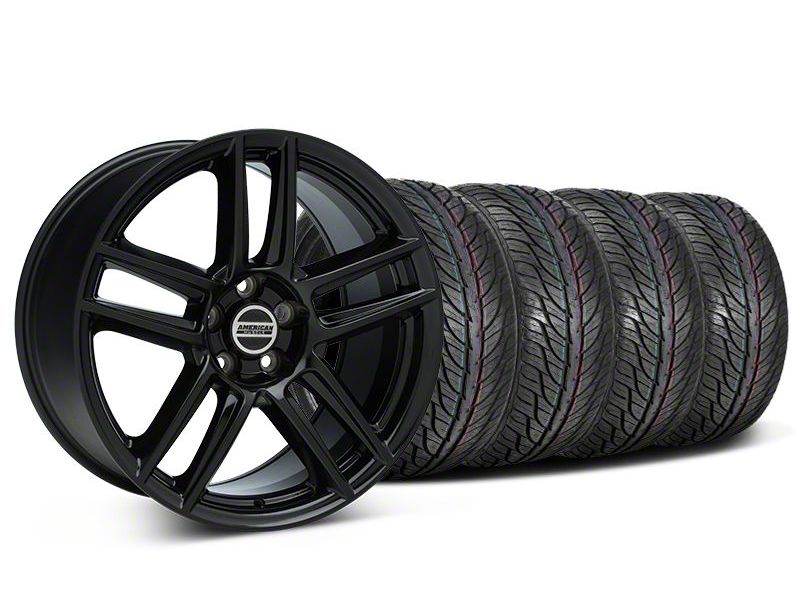 Staggered Black Boss Laguna Style Wheel & General Tire Kit - 19x9/10 (05-14 All)