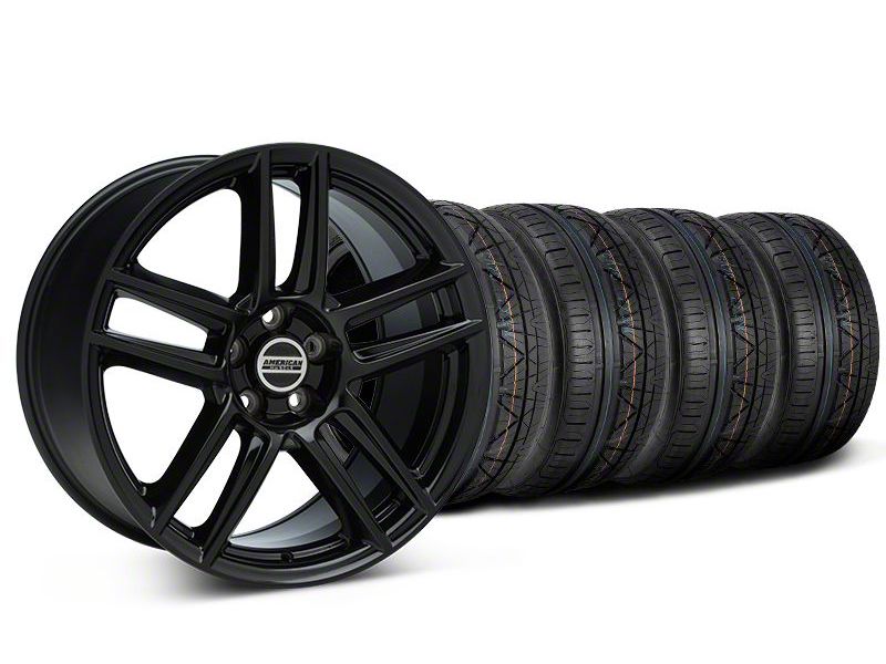 Staggered Black Boss Laguna Style Wheel & NITTO INVO Tire Kit - 19x9/10 (05-14 All)