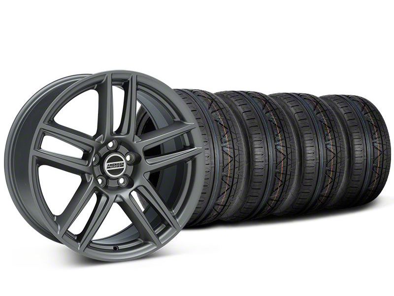 Staggered Charcoal Boss Laguna Style Wheel & NITTO INVO Tire Kit - 19x9/10 (05-14 All)