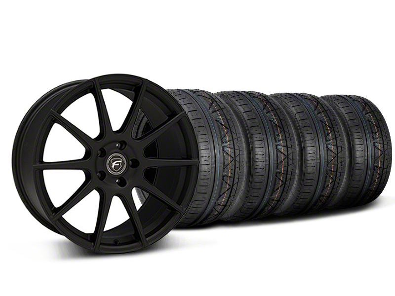 Staggered Textured Black Forgestar CF10 Monoblock Wheel & NITTO INVO Tire Kit - 19x9/10 (05-14 All)