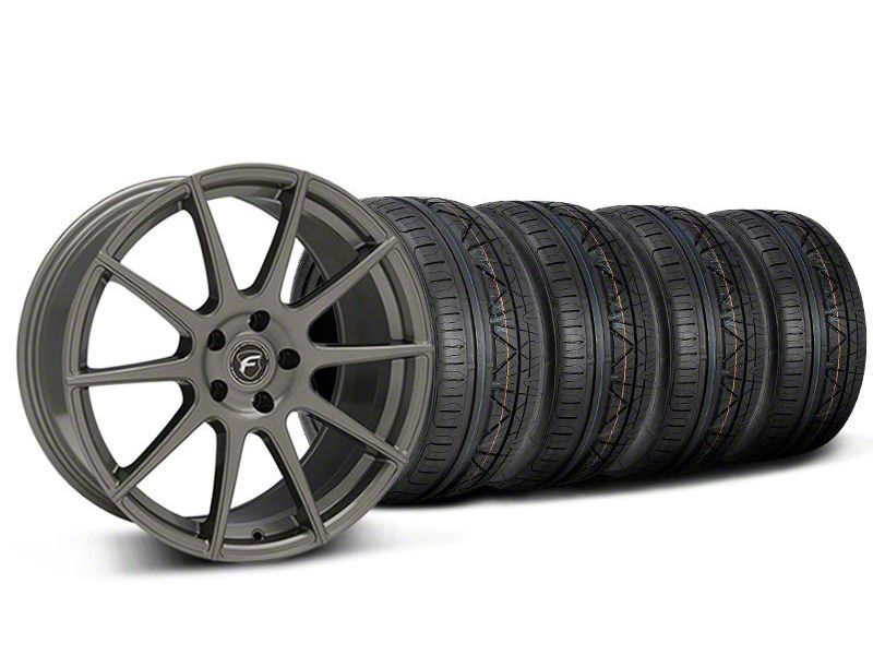 Staggered Gunmetal Forgestar CF10 Monoblock Wheel & NITTO INVO Tire Kit - 19x9/10 (05-14 All)