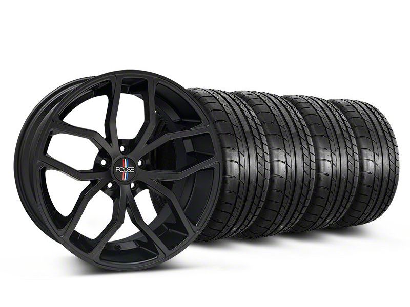 Staggered Matte Black Foose Outcast Wheel & Mickey Thompson Tire Kit - 20x8.5/10 (05-14 All)