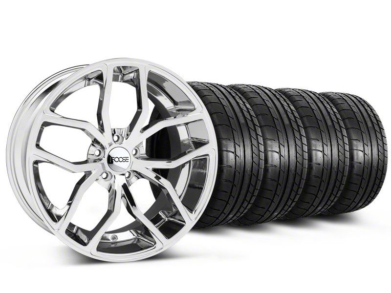 Staggered Chrome Foose Outcast Wheel & Mickey Thompson Tire Kit - 20x8.5/10 (05-14 All)