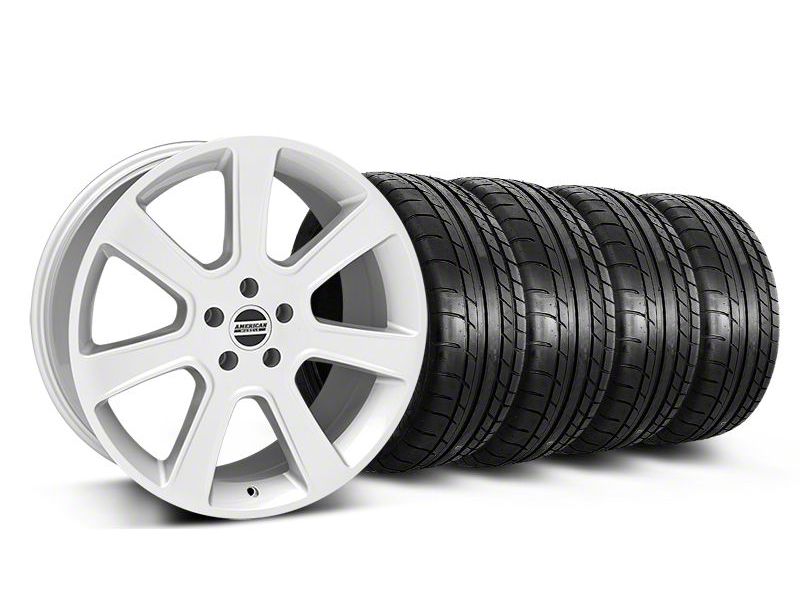 Staggered Silver S197 Saleen Style Wheel & Mickey Thompson Tire Kit - 20x9/10 (05-14 All)