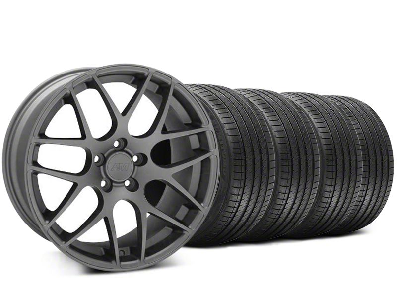Staggered Charcoal AMR Wheel & Sumitomo Tire Kit - 20x8.5/10 (05-14 All)