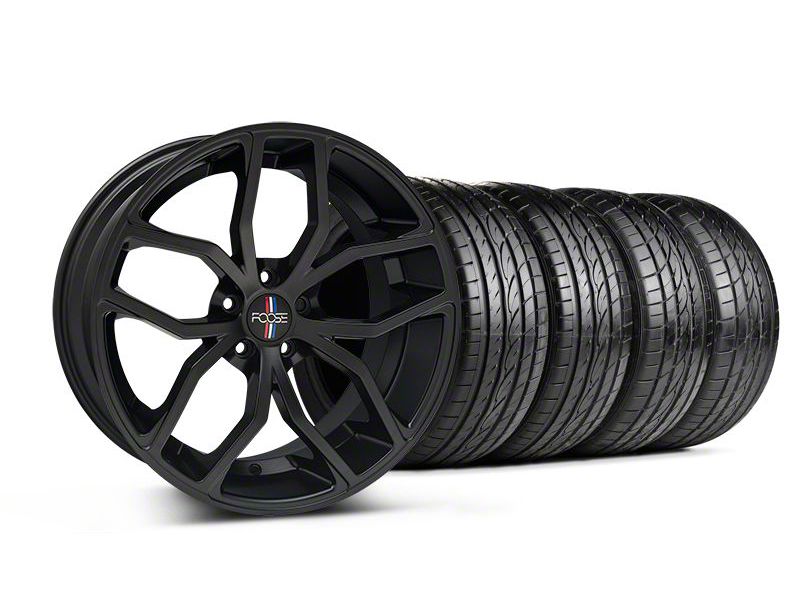 Staggered Matte Black Foose Outcast Wheel & Sumitomo Tire Kit - 20x8.5/10 (05-14 All)