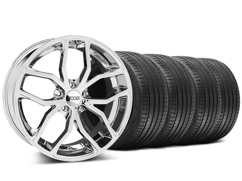 Staggered Chrome Foose Outcast Wheel & Sumitomo Tire Kit - 20x8.5/10 (05-14)