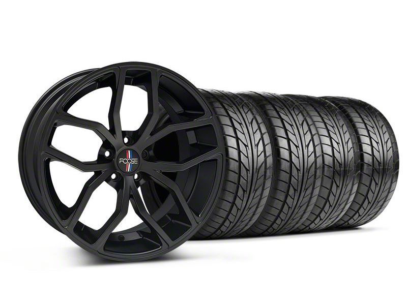 Staggered Matte Black Foose Outcast Wheel & NITTO Tire Kit - 20x8.5/10 (05-14)