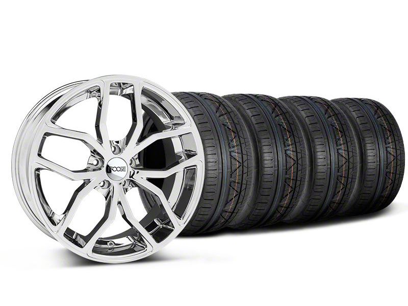 Staggered Chrome Foose Outcast Wheel & NITTO INVO Tire Kit - 20x8.5/10 (05-14)