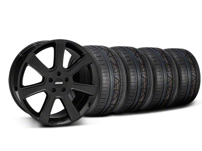 Staggered Black S197 Saleen Style Wheel & NITTO INVO Tire Kit - 20x9/10 (05-14 All)