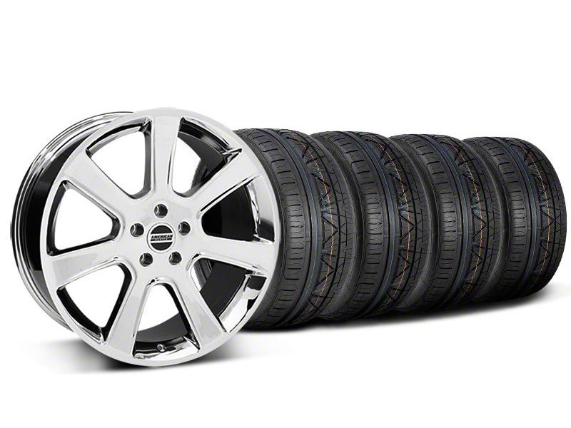 Staggered Chrome S197 Saleen Style Wheel & NITTO INVO Tire Kit - 20x9/10 (05-14 All)