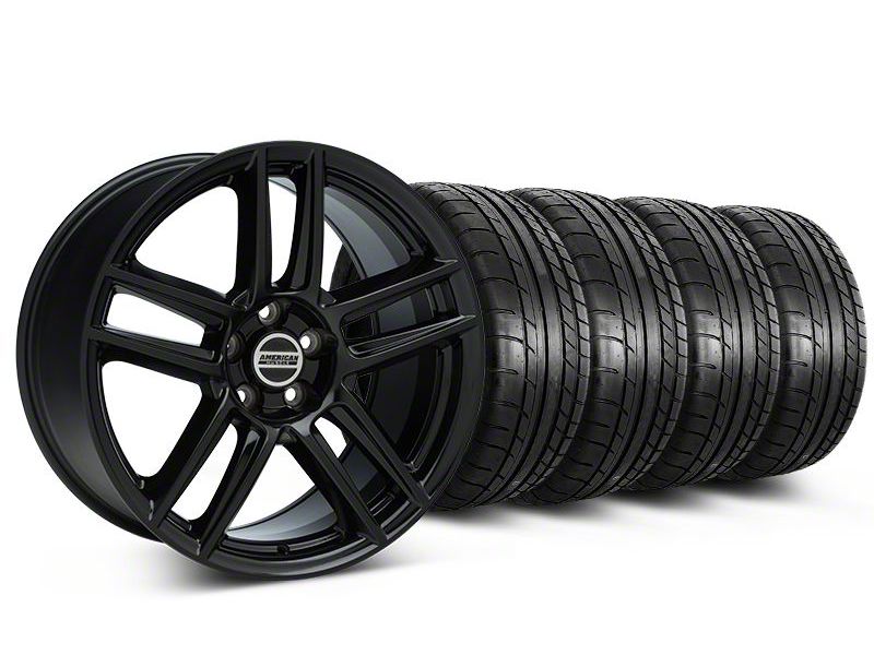 Staggered Black Boss Laguna Style Wheel & Mickey Thompson Tire Kit - 19x9/10 (05-14 All)