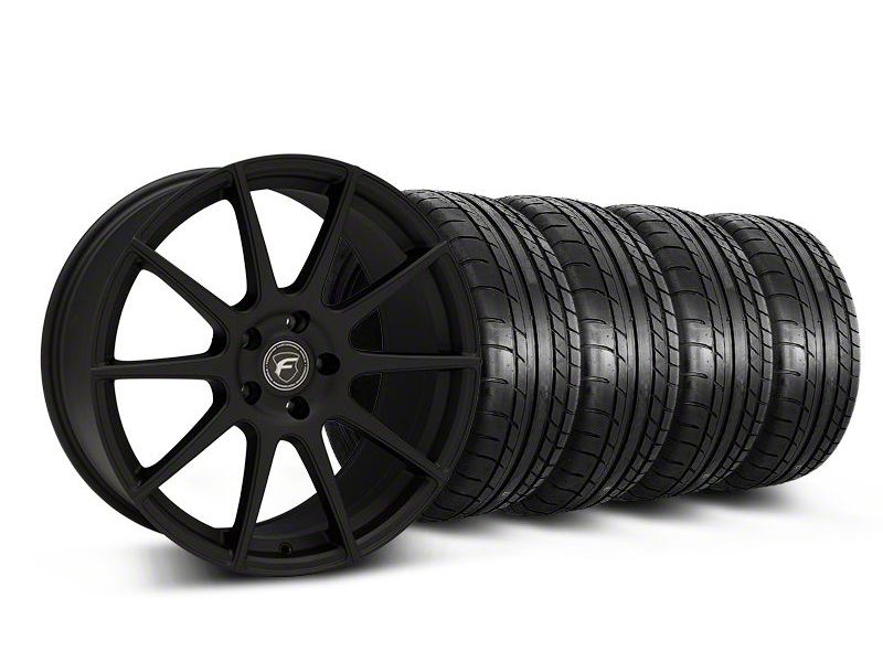 Staggered Textured Black Forgestar CF10 Monoblock Wheel & Mickey Thompson Tire Kit - 19x9/10 (05-14 All)