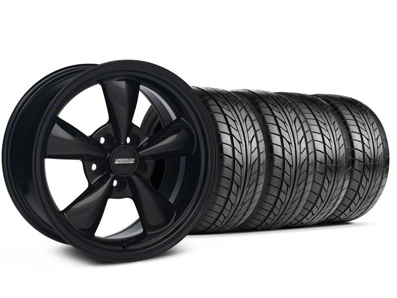 Solid Black Bullit Wheel & NITTO Tire Kit 18x9 (94-98 All)