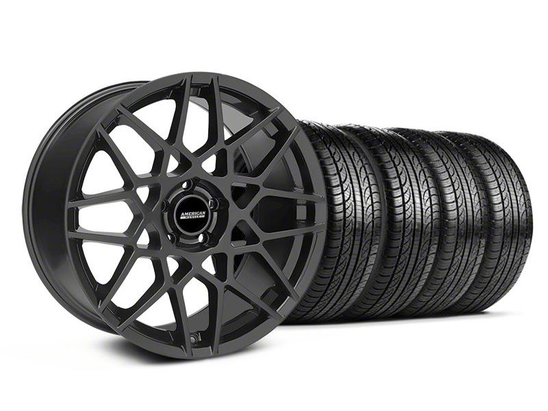 Charcoal 2013 GT500 Style Wheel & Pirelli Tire Kit - 19x8.5 (05-14 GT, V6)