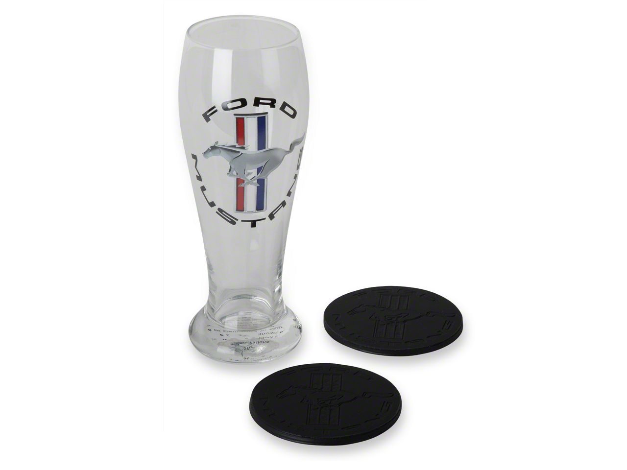 Ford Mustang Pilsner Glass and Coaster