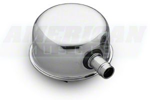Mustang Chrome Breather Oil Cap w/ PCV - Push In (1979+)