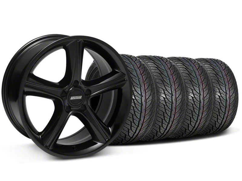 Staggered Black GT Premium Wheel & General Tire Kit - 19x8.5/10 (05-14 All)