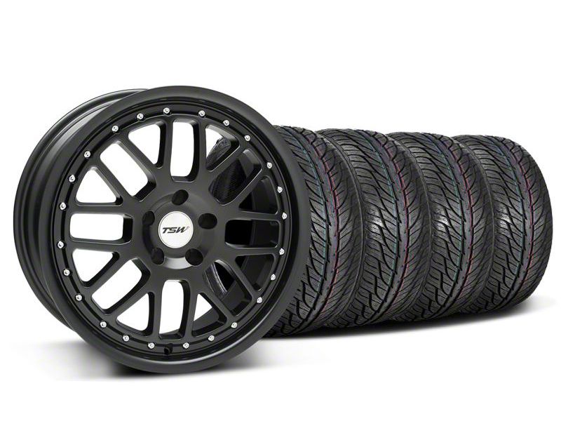 Matte Black TSW Valencia Wheel & General Tire Kit - 19x8 (05-14 All)