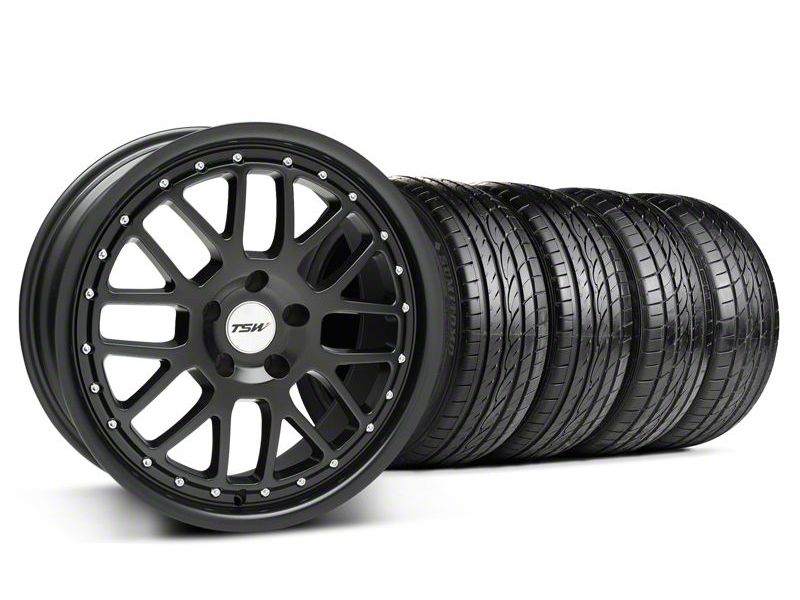 Staggered Matte Black TSW Valencia & Sumitomo Tire Kit - 19x8/9.5 (05-14 All)