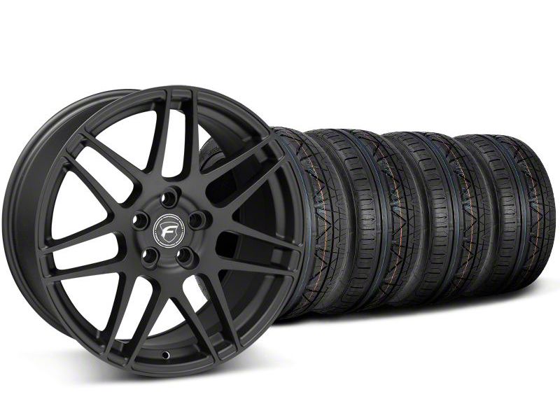 Matte Black Forgestar F14 Monoblock Wheel & Nitto Invo Tire Kit - 18x9 (05-14 All)