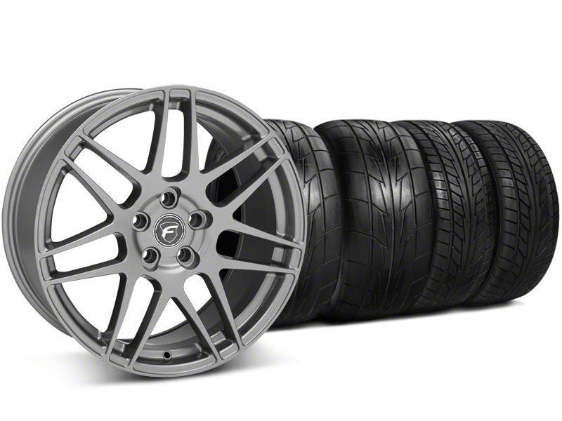 Staggered Gunmetal Forgestar F14 Monoblock Wheel & NITTO Tire Kit - 20x9/11 (05-14 All)