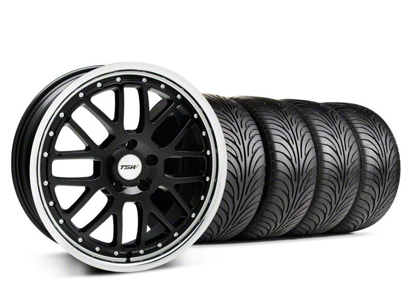Staggered Black w/ Polished Lip TSW Valencia Wheel & Sumitomo Tire Kit - 18x8/9.5 (94-04 All)